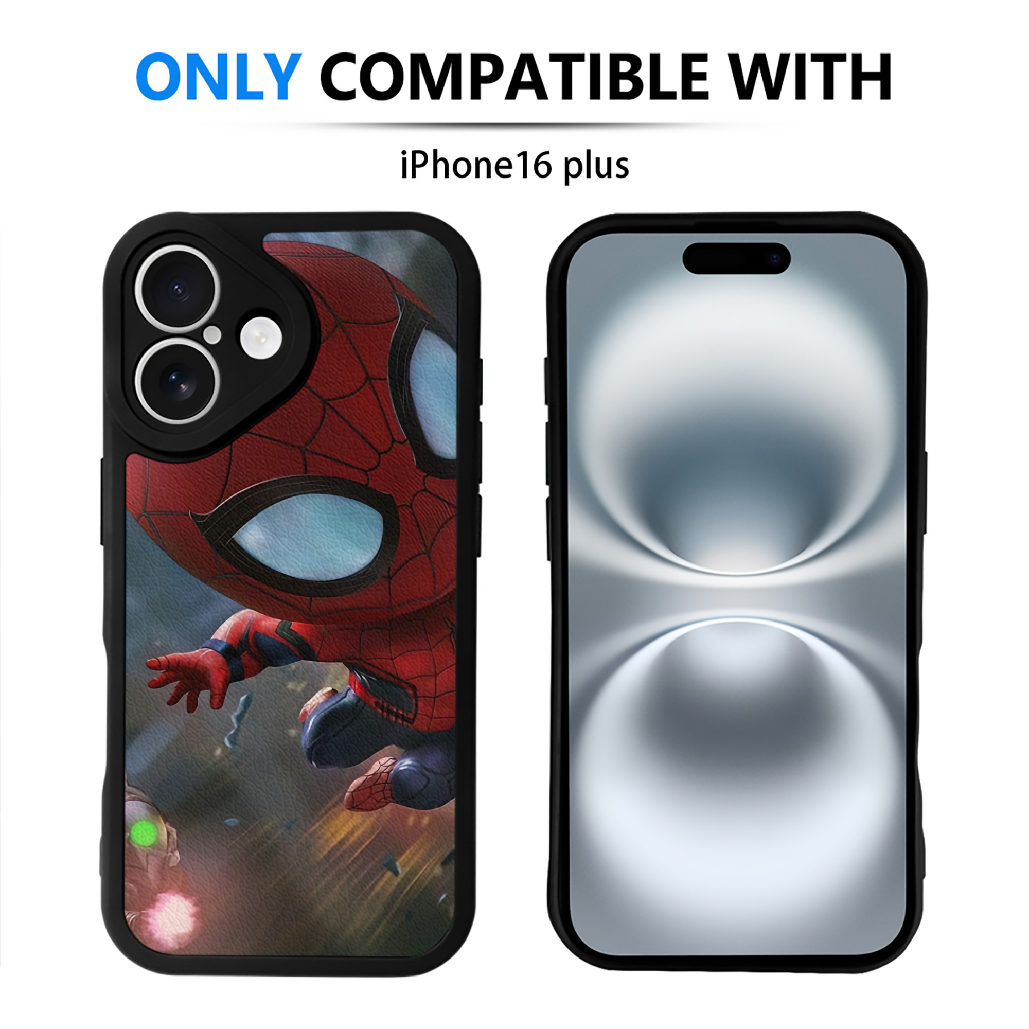 Spider Man スパイダーマン 【iPhone 16シリーズ対応】シリコンスマホケース（レザー調） 材質：シリコン